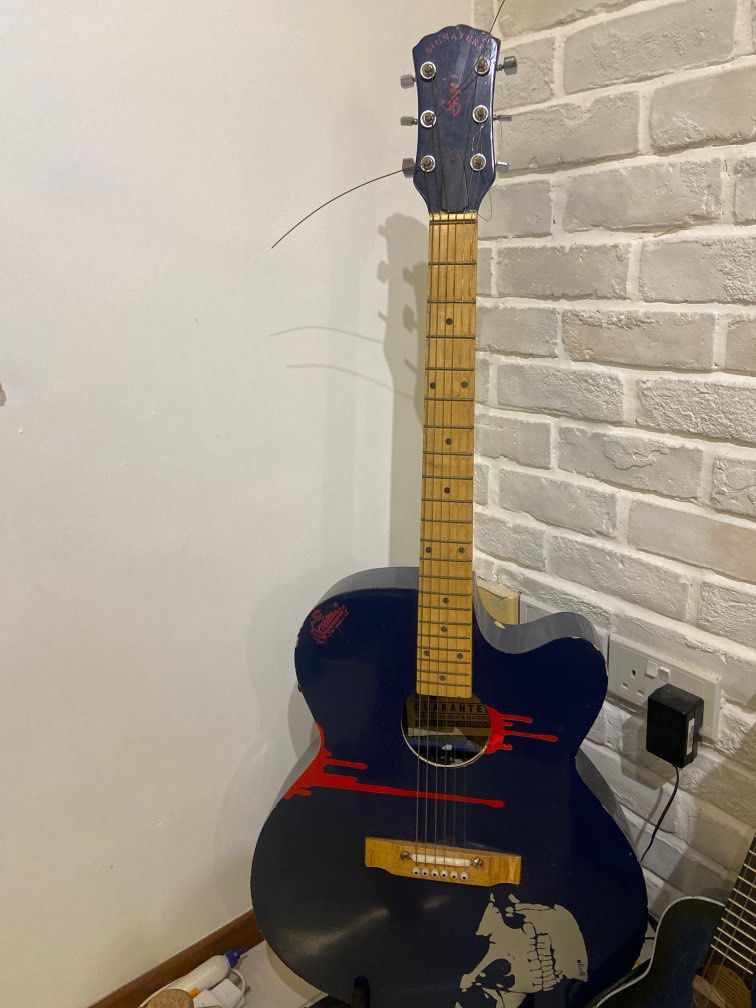 Guitar+ cover and strap, Hobbies & Toys, Music & Media, Musical ...