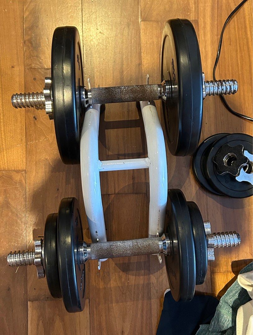 Gym rubber dumbbell hotsell set