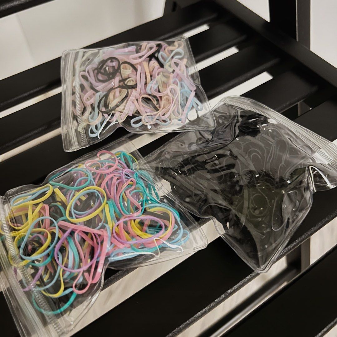 出清中！橡皮筋 彩色橡皮筋 純黑橡皮筋 多色橡皮筋 橡皮圈 不咬髮