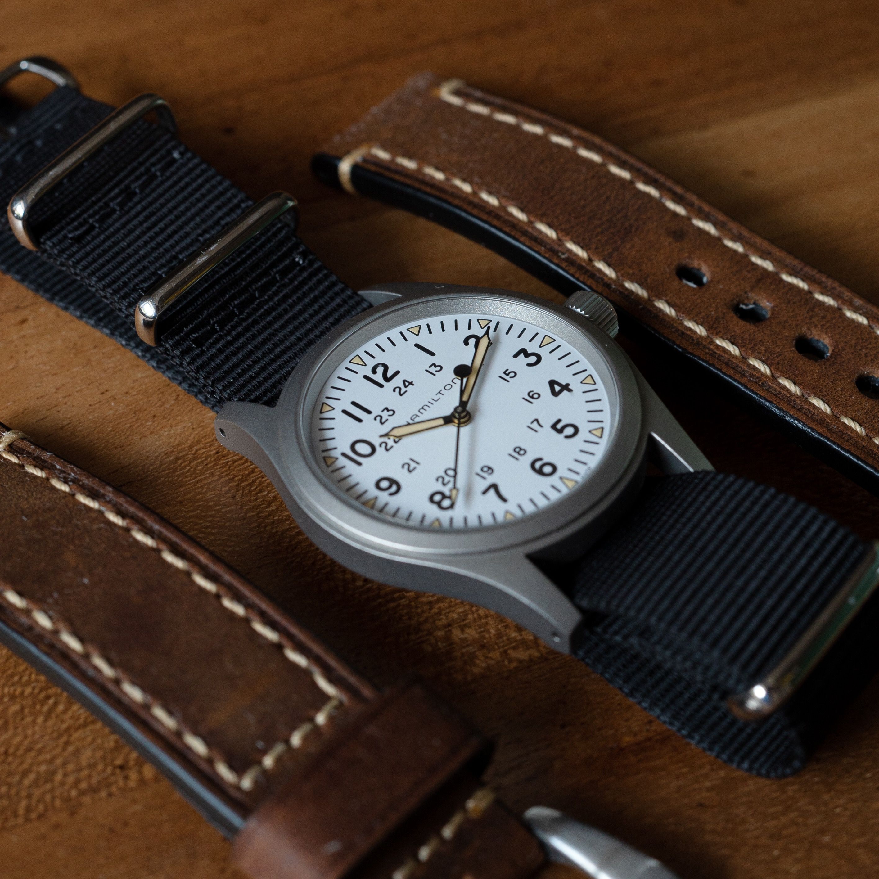 Hamilton Khaki Field 38mm White H50 movement not Seiko Luxury