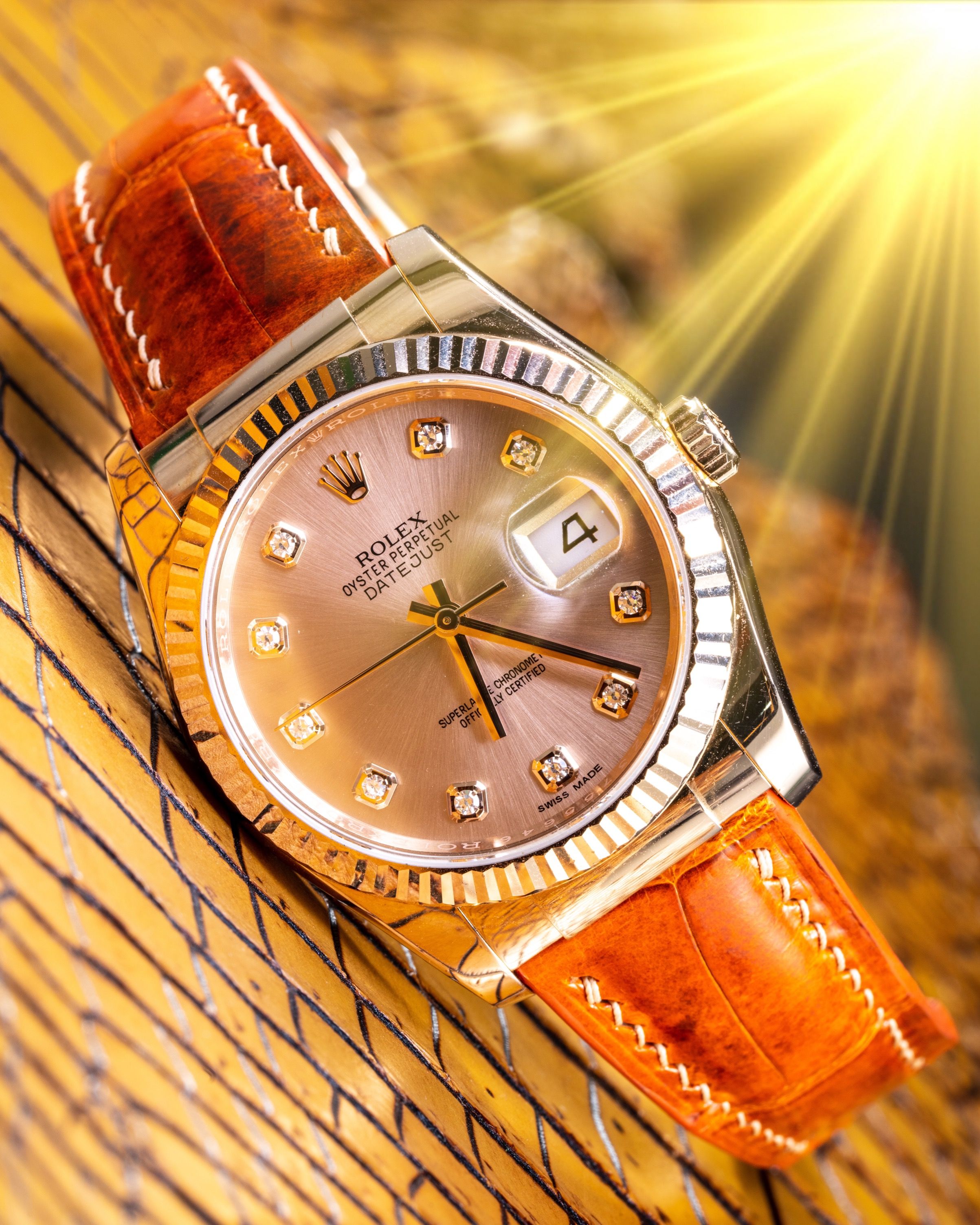 Rolex datejust 41 leather strap store
