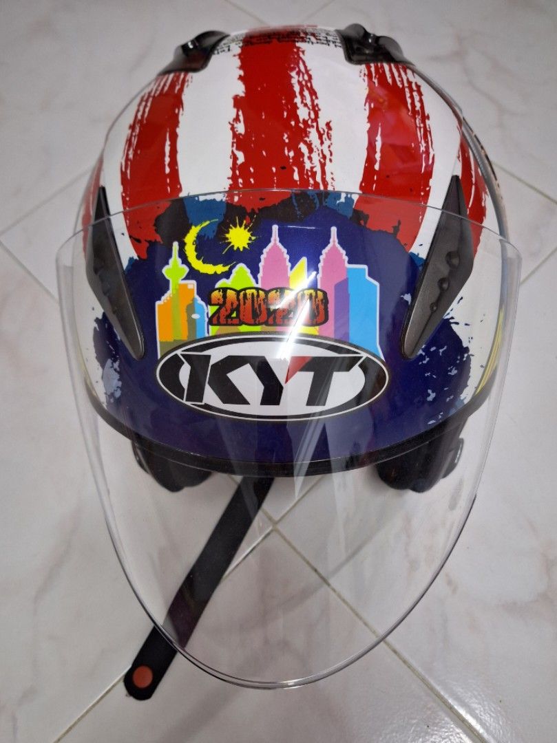 Helmet KYT hellcat frontliner SE 2020, Motorbikes on Carousell