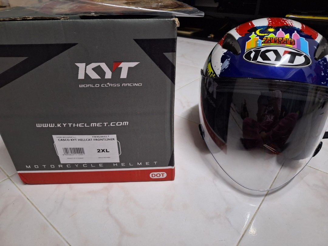 Helmet KYT hellcat frontliner SE 2020, Motorbikes on Carousell