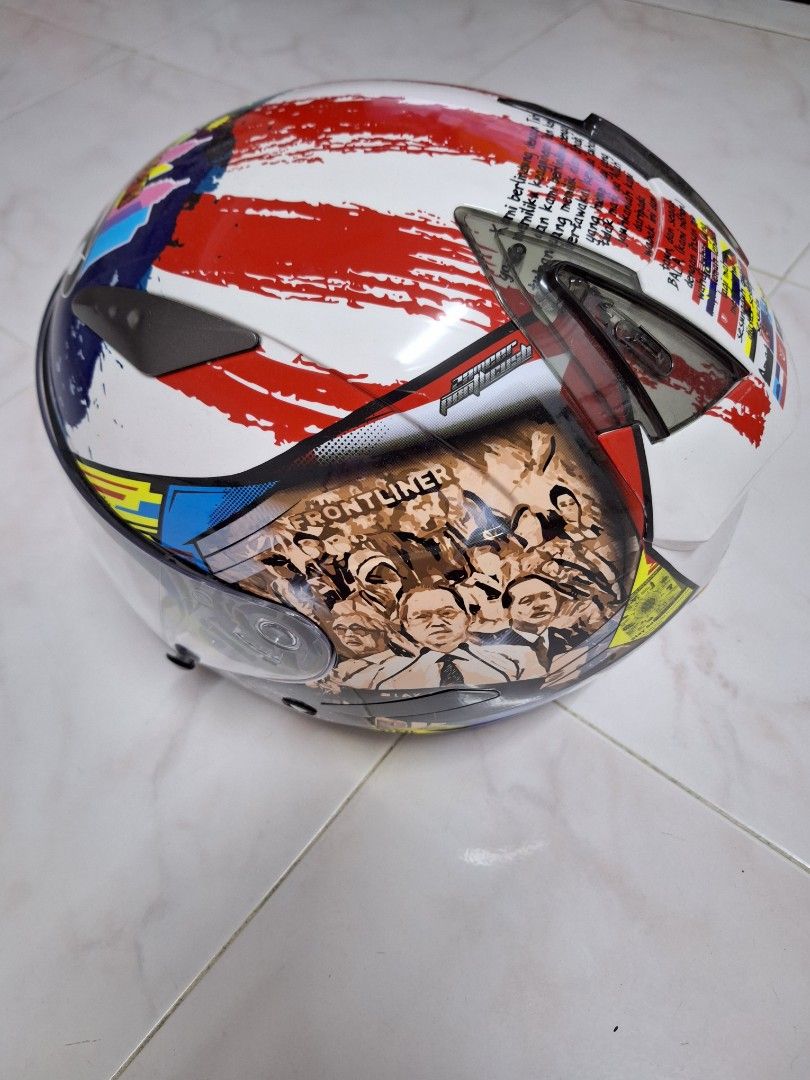 Helmet KYT hellcat frontliner SE 2020, Motorbikes on Carousell