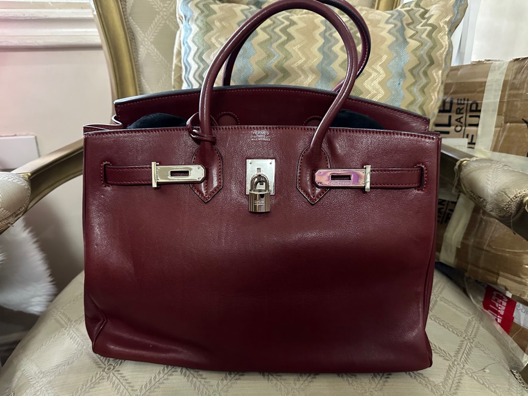 Hermes birkin burgundy sales