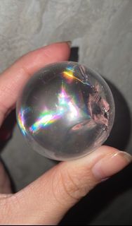 High Quality Large Rainbow Clear Quartz Sphere