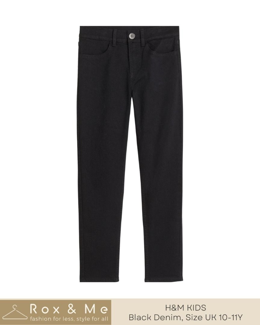 H M Kids Black Denim Pants Size 10 11Y NWT Babies Kids