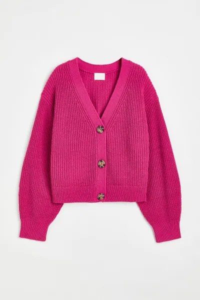 H and m pink cardigan top