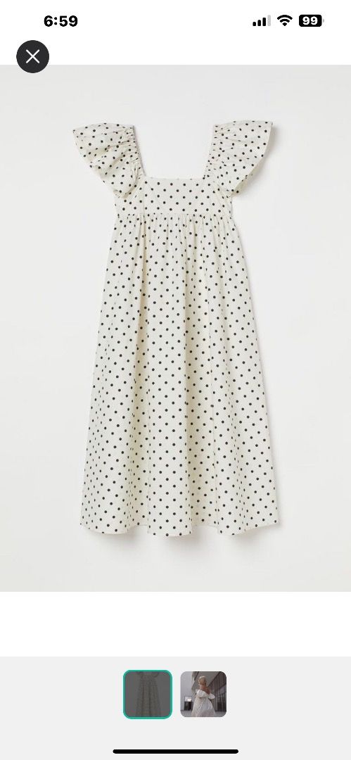 White polka dot dress h&m outlet