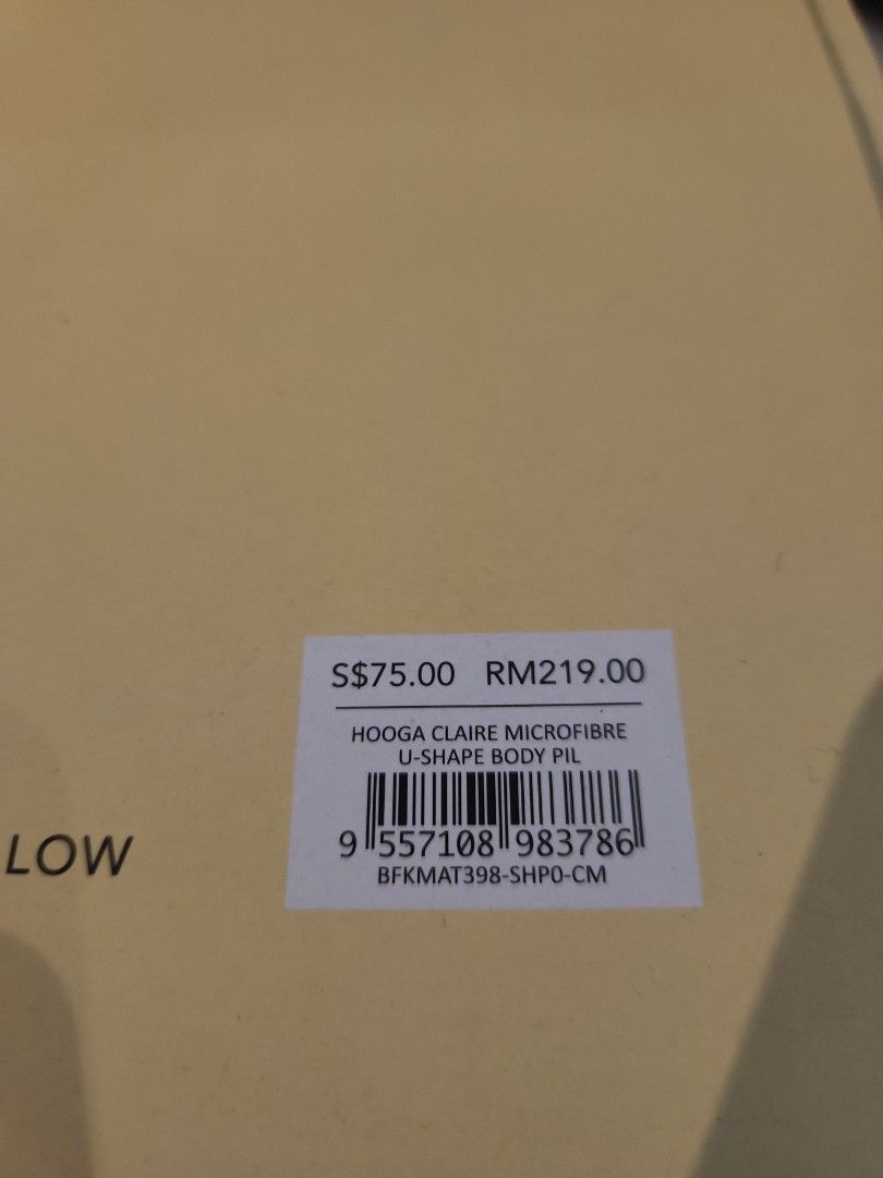 HOOGA Ergo Claire UShape Body Pillow, Furniture & Home Living, Bedding