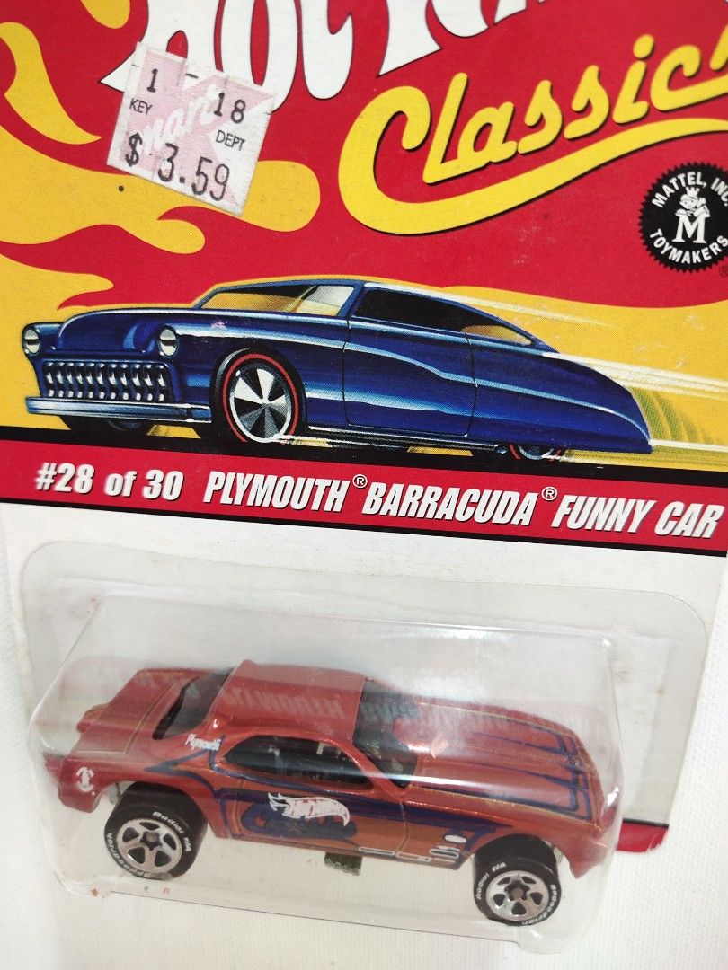 Hot Wheels Classics Plymouth Barracuda Funny Car Hobbies Toys
