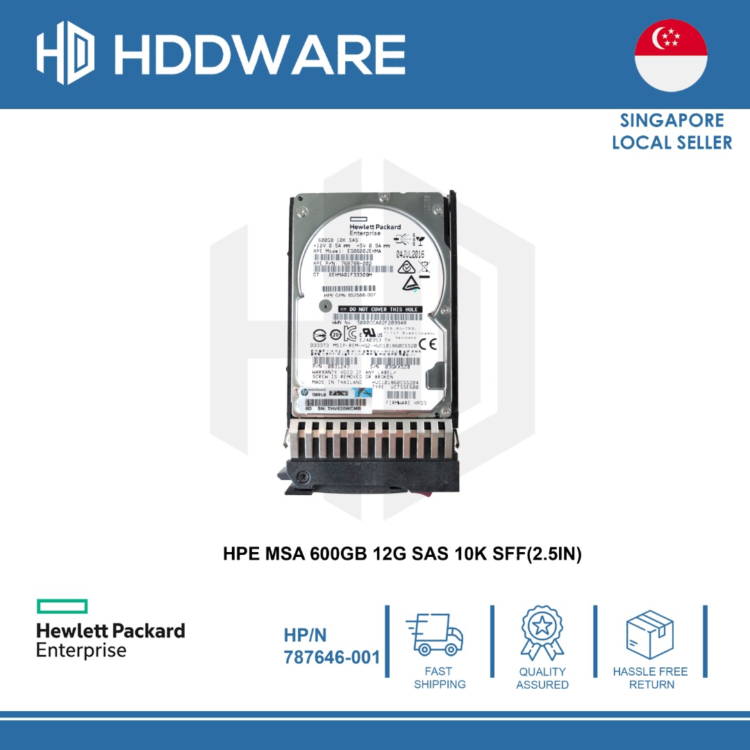 HPE MSA 600GB 12G SAS 10K SFF 2.5