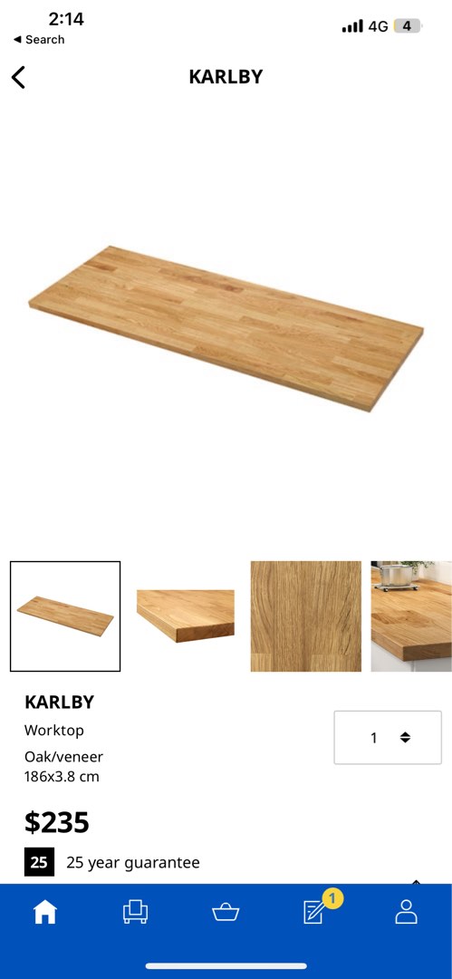Ikea Karlby Table Top, Furniture &amp; Home Living, Furniture, Tables ...