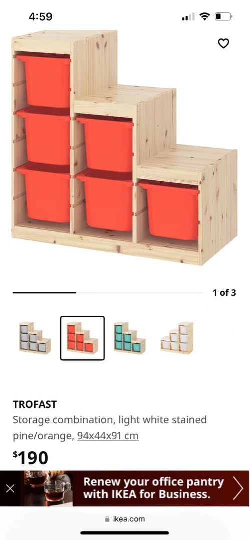 Ikea Trofast, kid toy storage, Babies & Kids, Baby Nursery & Kids