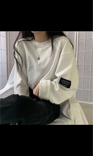 長袖白色ins上衣  #23畢業出清