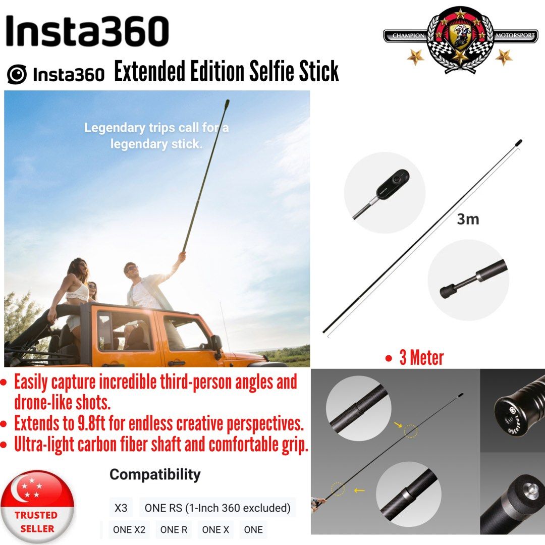 extended edition selfie stick insta360