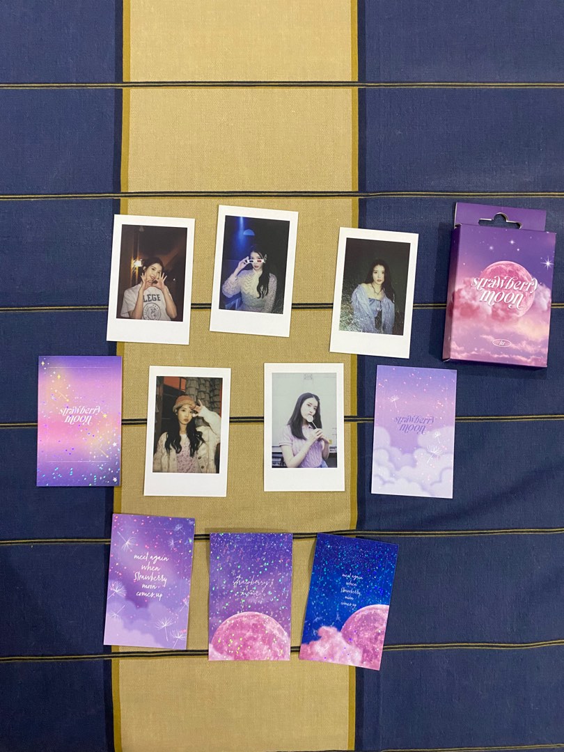 IU Strawberry Moon Polaroid sticker set on Carousell