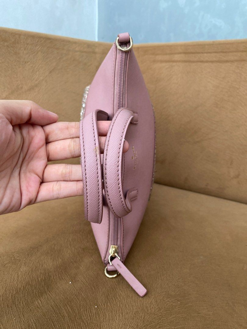 Kate Spade Greta Court Glitter Crossbody Bag Dusty Pink on Carousell
