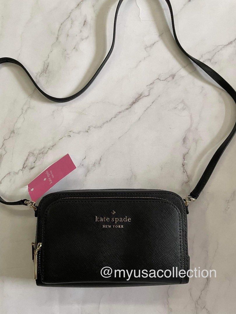 Kate Spade Staci Dual Zip Around Crossbody, Luxury, Bags & Wallets on  Carousell