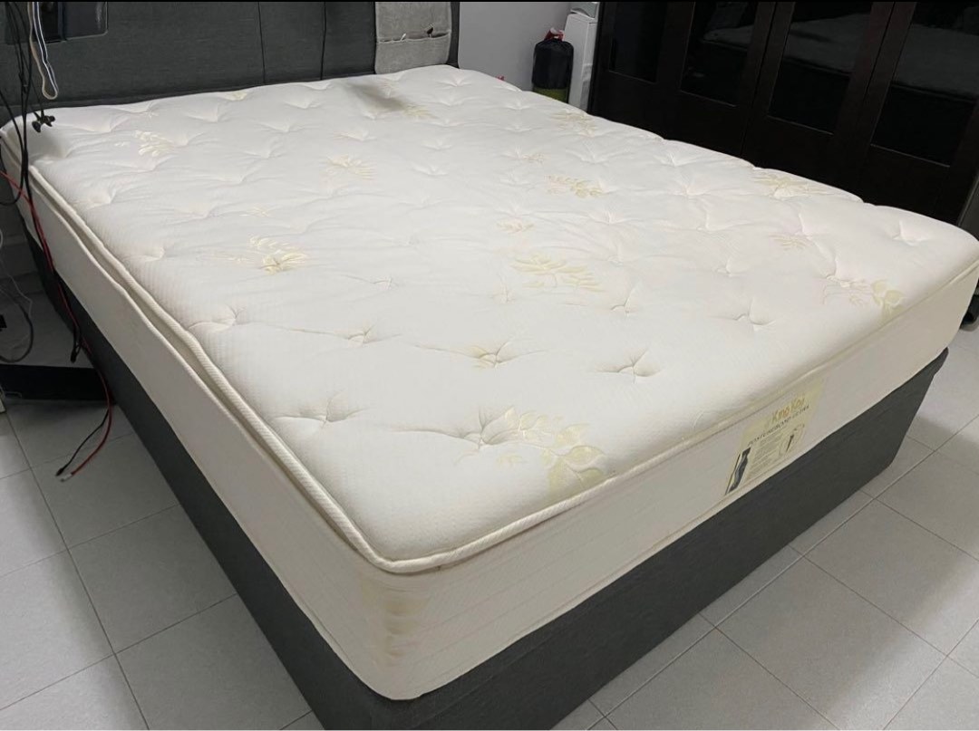 King Koil Queen Size Bed, Furniture & Home Living, Furniture, Bed ...