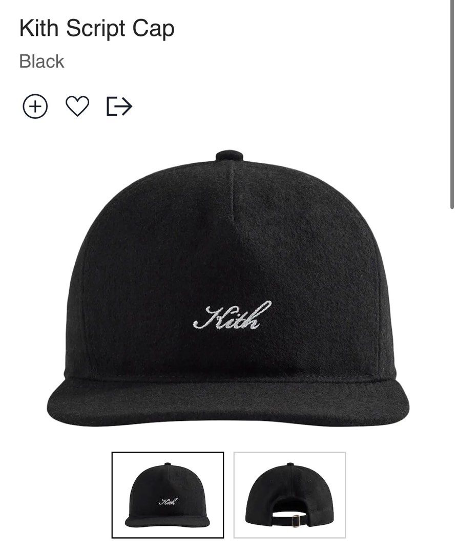 KITH script dad cap 老帽, 他的時尚, 手錶及配件, 帽子在旋轉拍賣