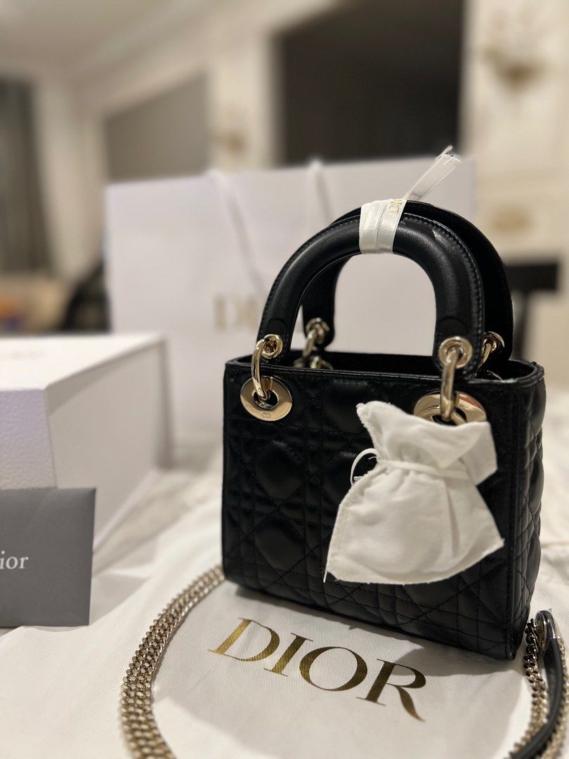 Lady dior mini black on sale