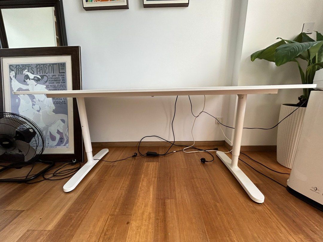 Large IKEA office desk (Bekant), Furniture & Home Living, Furniture