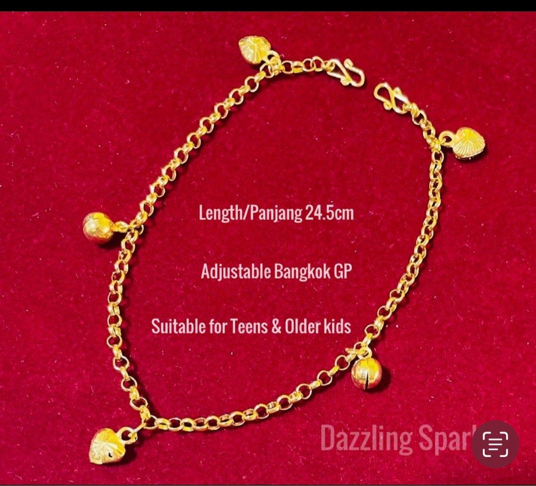 Gold bracelet for leg best sale