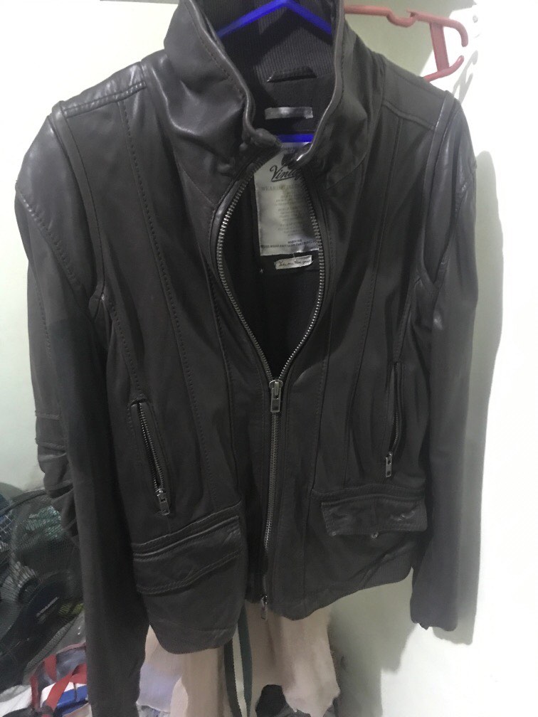 vintage leather jacket for sale on Carousell