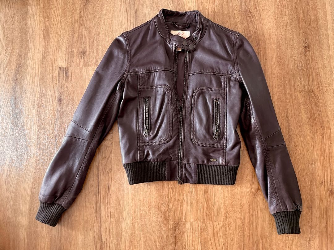 Levis leather jacket store women