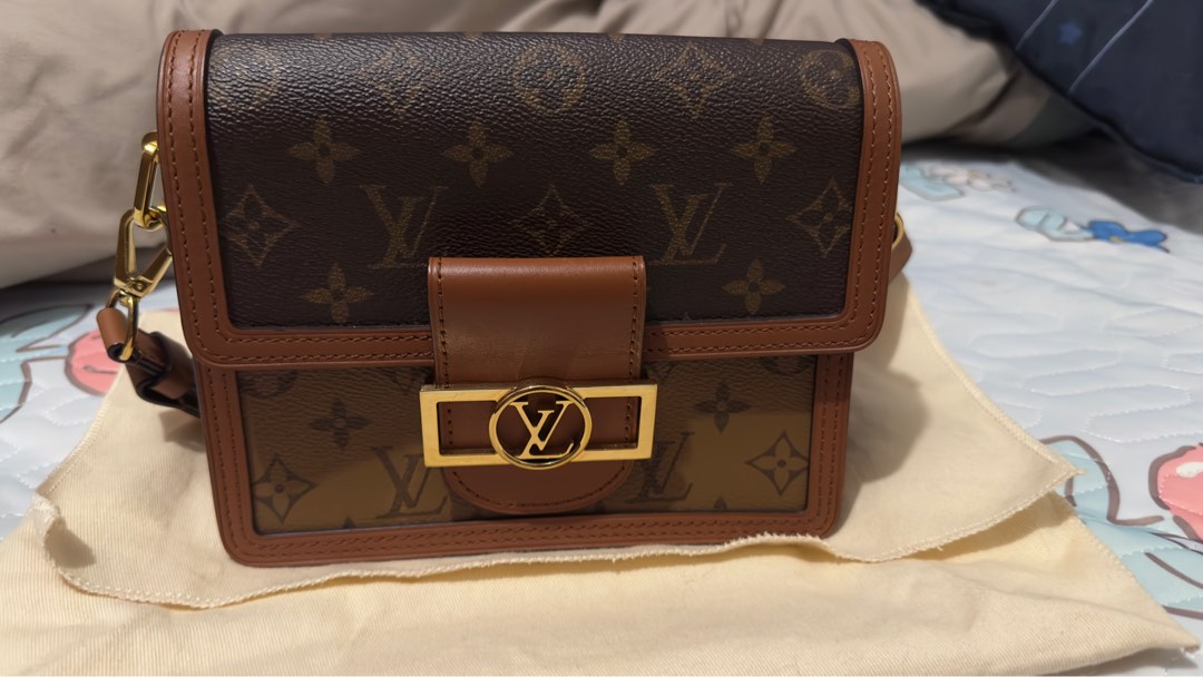 Portefeuille Compact Louis Vuitton Dauphine mini en toile monogram