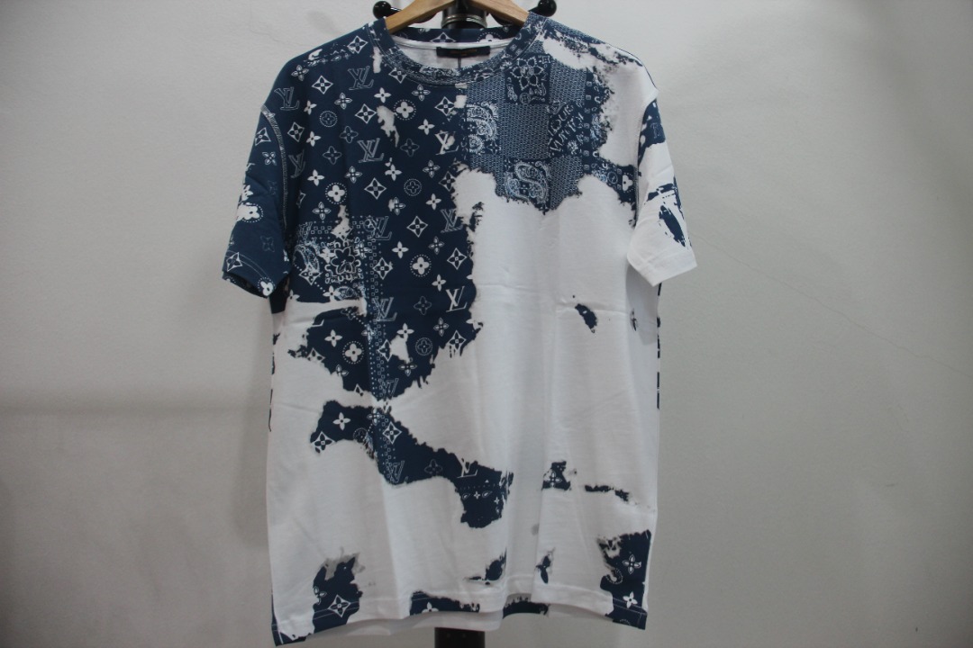 Louis Vuitton Monogram Bandana Shortsleeve Shirt Bleached Blue