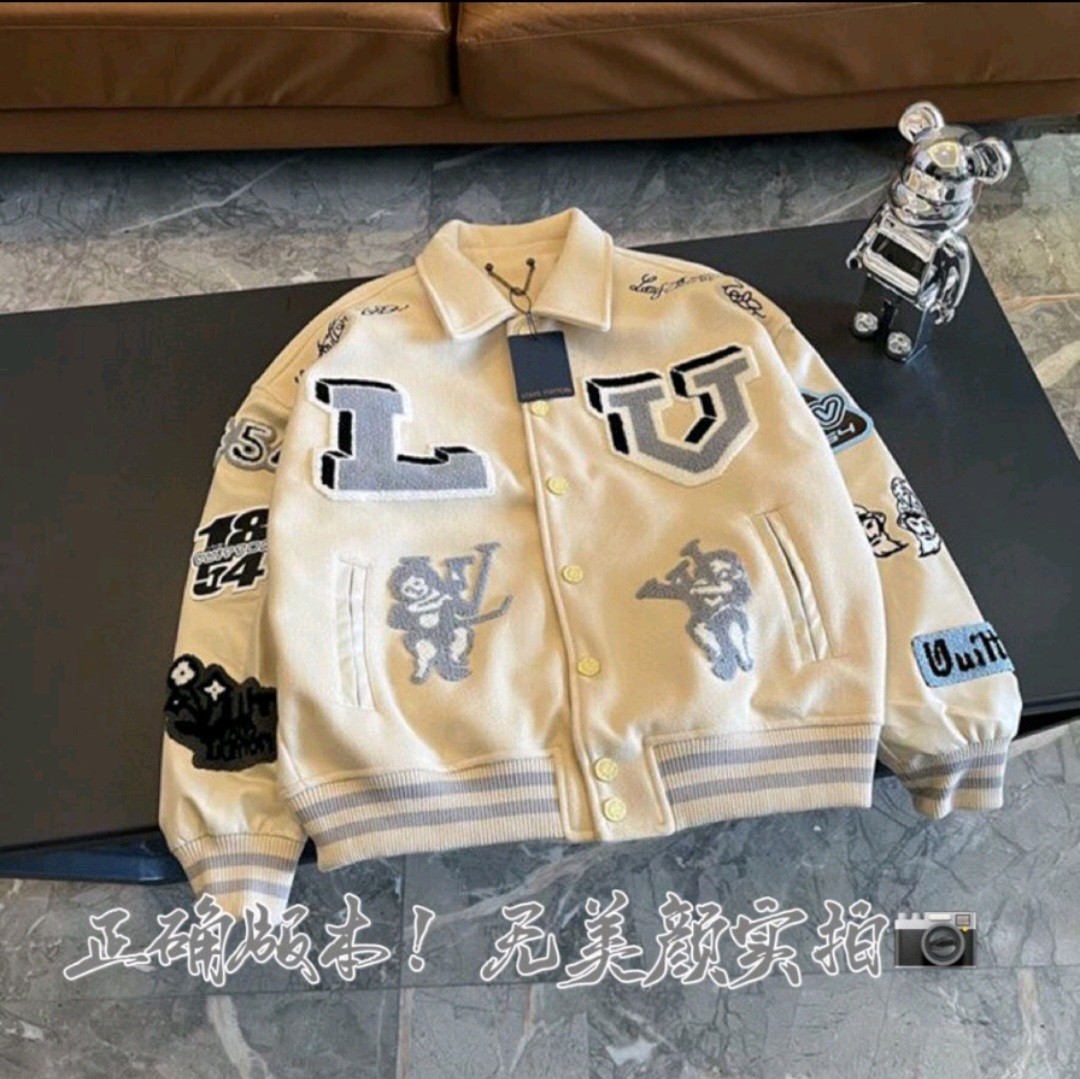 Louis Vuitton Leather Wool Varsity Jacket (NEGOTIABLE), Men's Fashion, Coats,  Jackets and Outerwear on Carousell