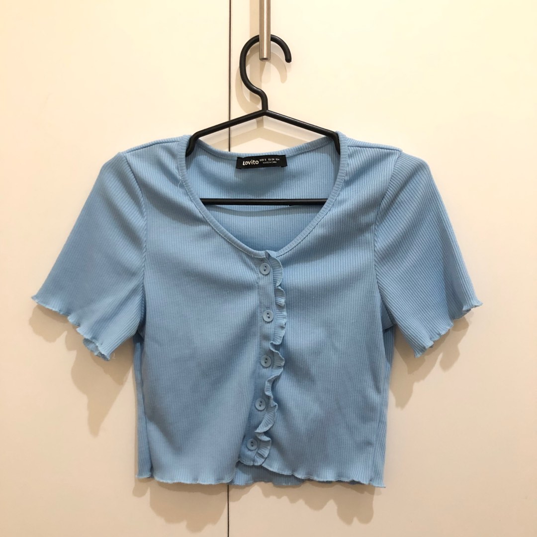 Lovito Button Down Lettuce Top on Carousell