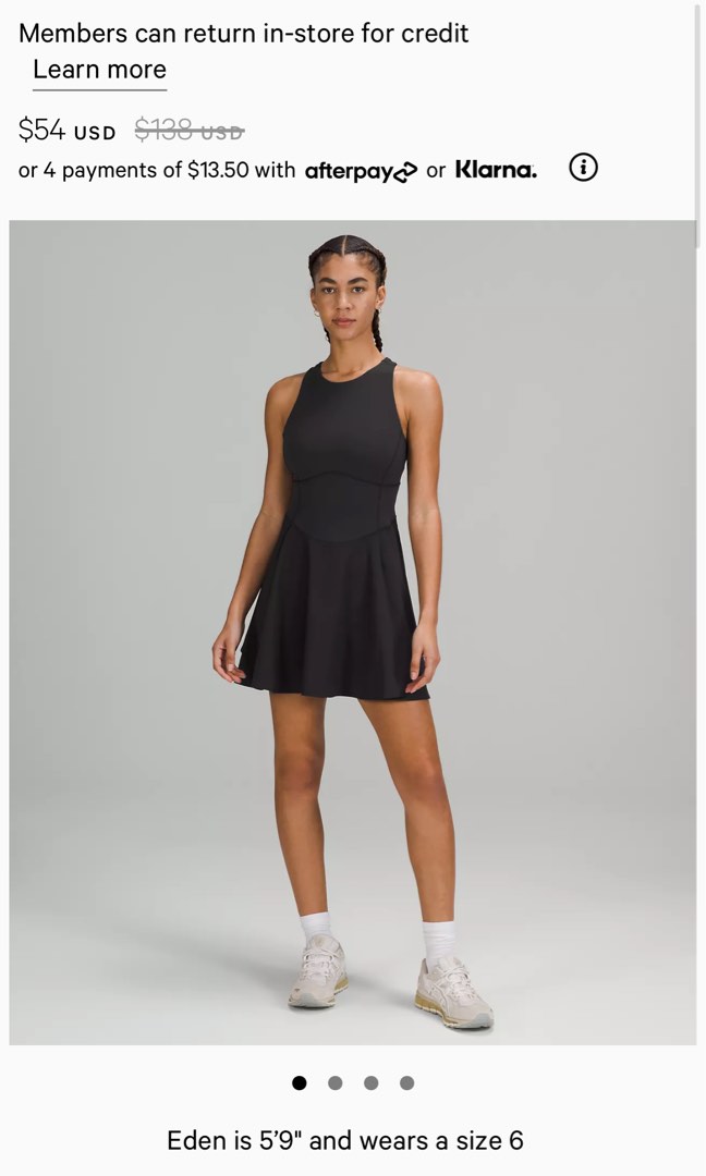 Trying on the NEW Court Crush dress from lululemon and it is