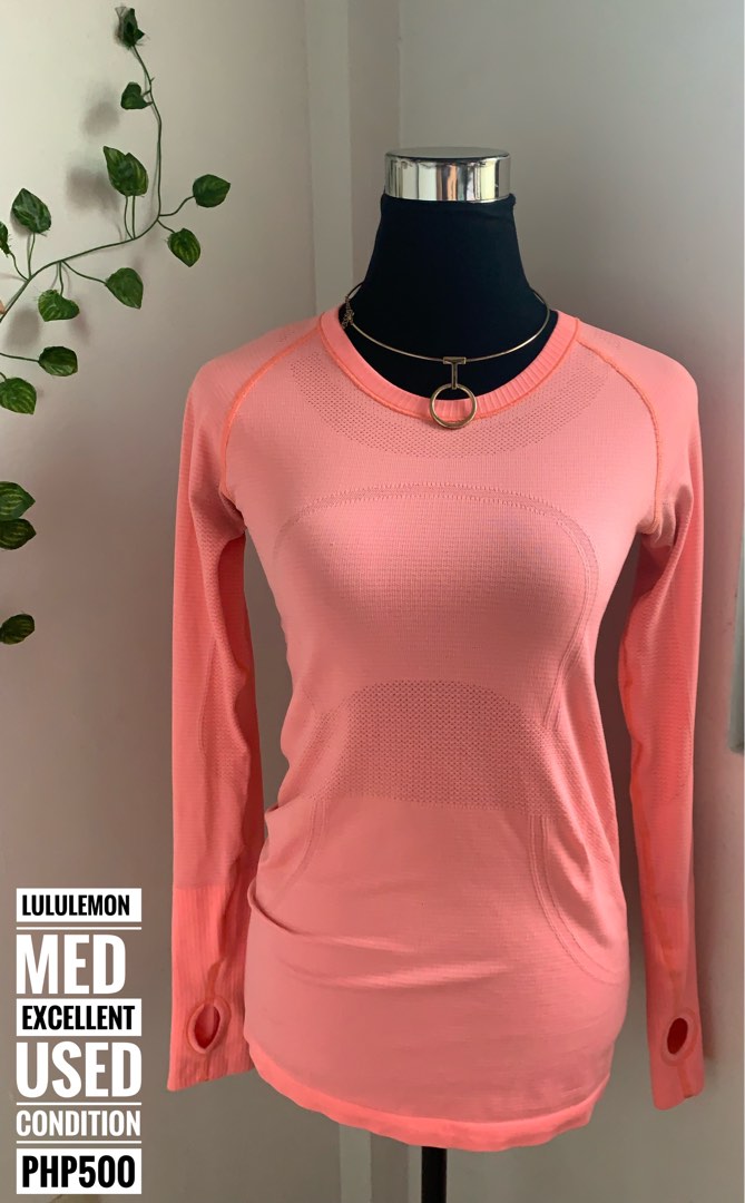 Lululemon Swiftly Tech Long Sleeve Crew - Heathered Neon Pink