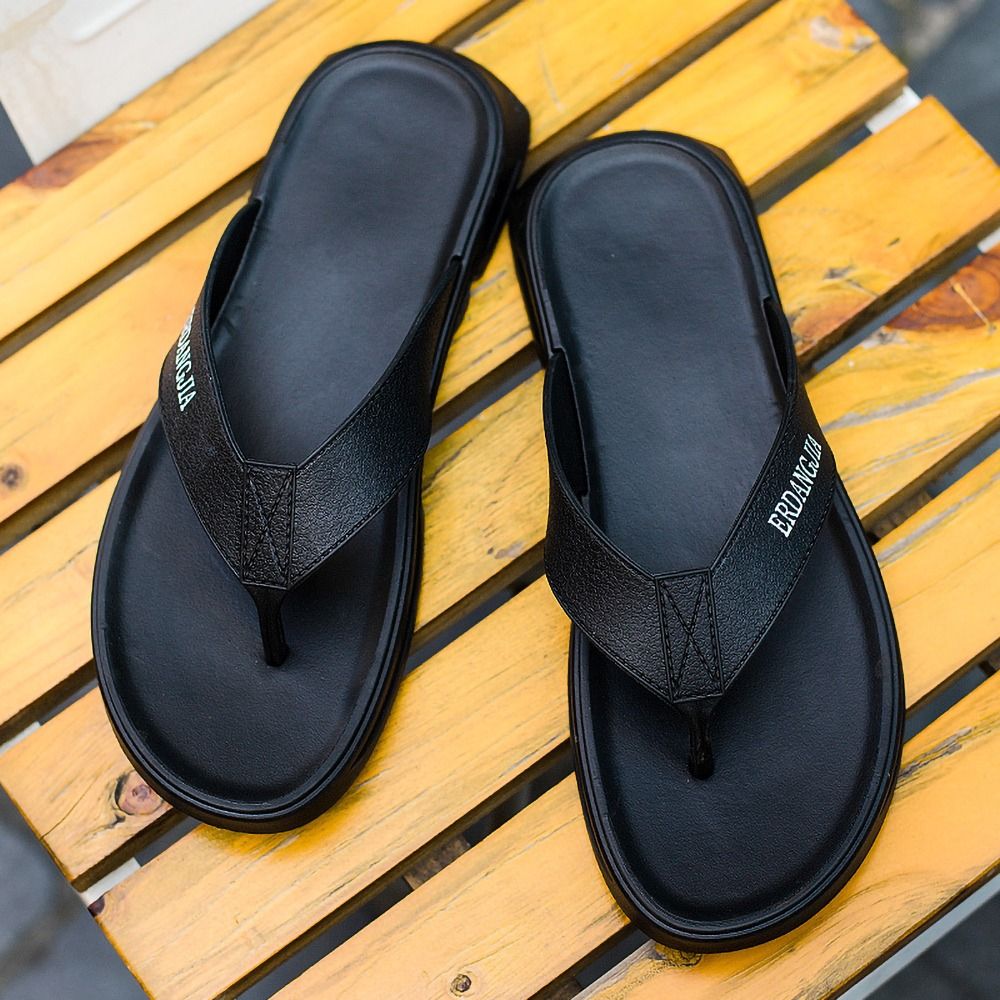 Mens black flip flops sale