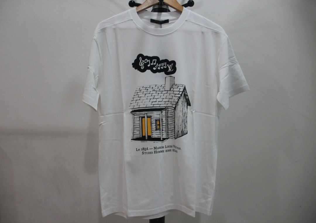 LV House Printed T-Shirt, Men's Fashion, Tops & Sets, Tshirts