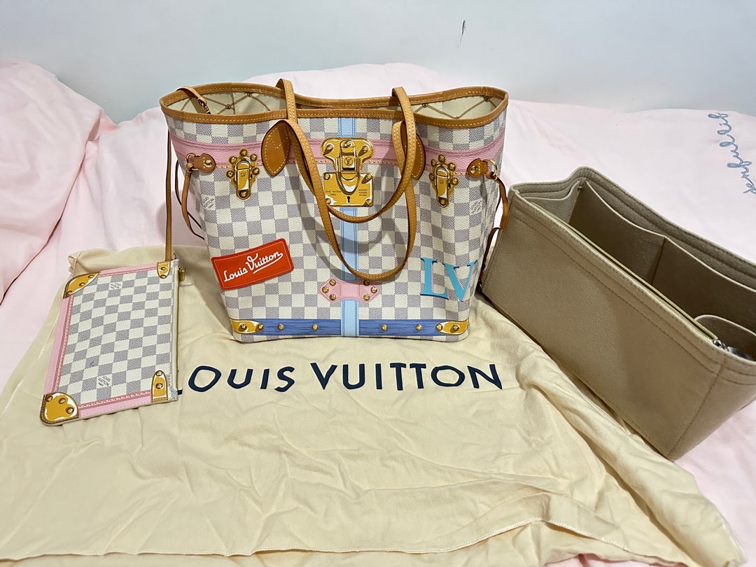 Louis Vuitton Neverfull Mm Summer Trunk Damier Azur N41065