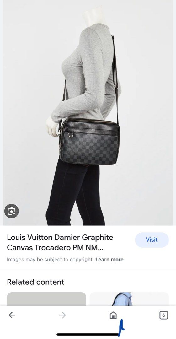 Jual Tas Louis Vuitton LV Trocadero Messenger Graphite - Kab