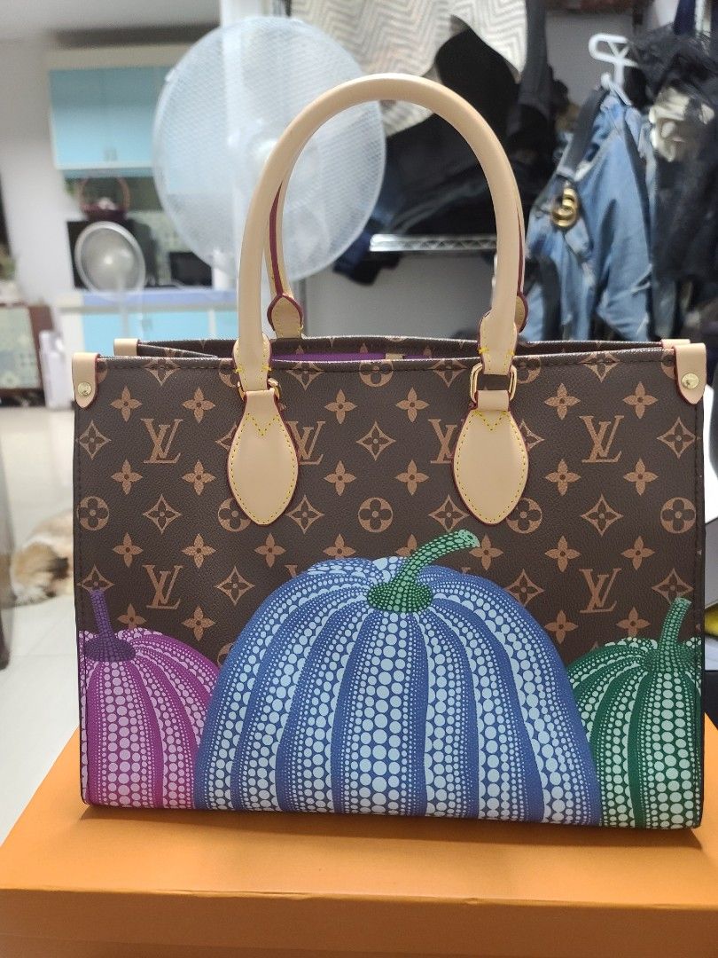 Louis Vuitton LV x YK Neverfull MM Pumpkin Print in Monogram Coated Canvas  with Gold-tone - US