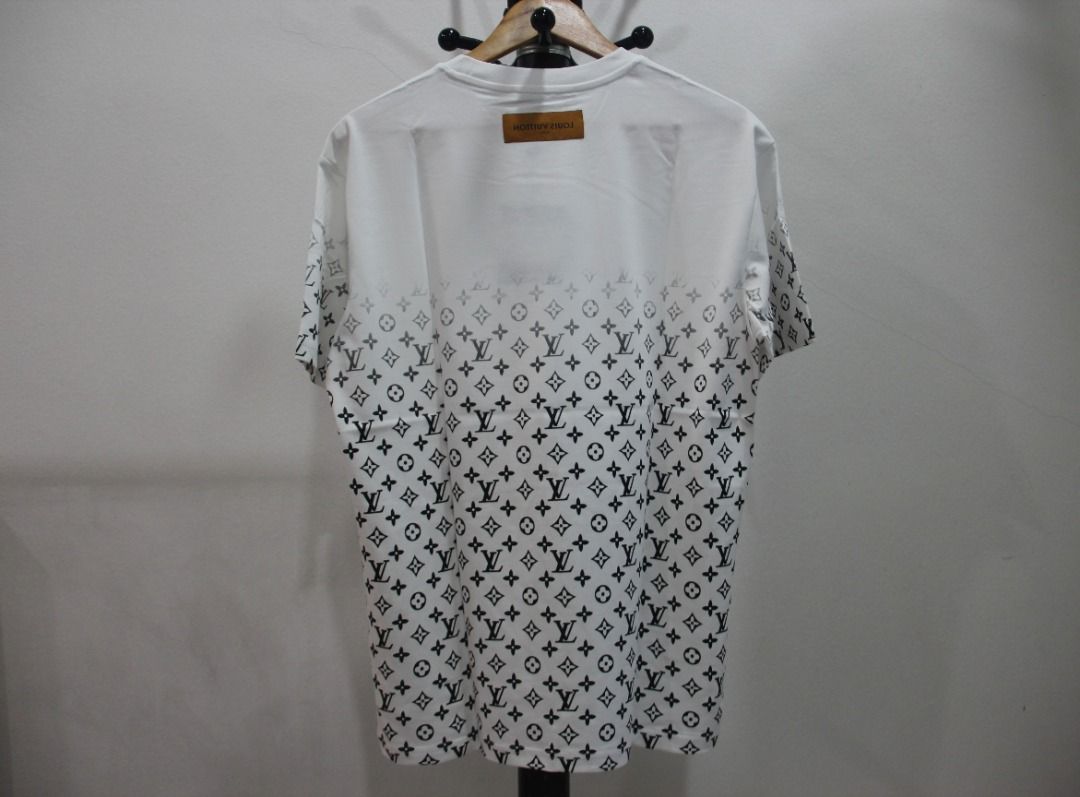 LVSE Monogram Gradient T-Shirt white, Men's Fashion, Tops & Sets, Tshirts &  Polo Shirts on Carousell