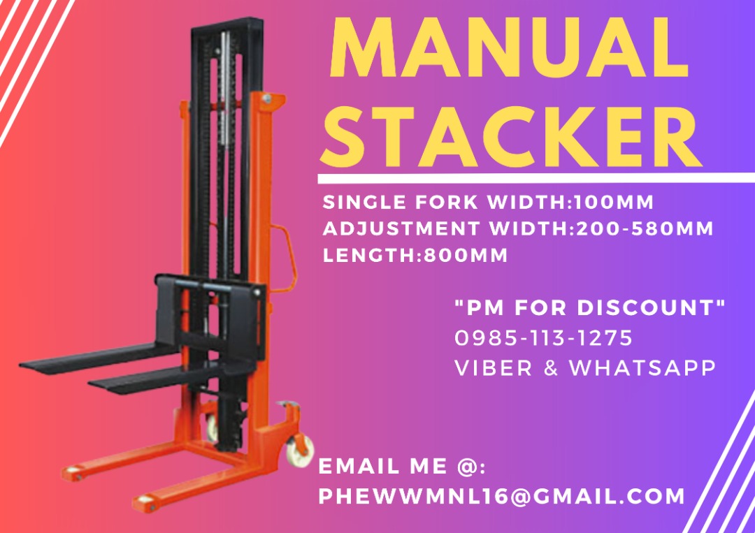 MANUAL STACKER 2T x 3m, Commercial & Industrial, Industrial Equipment
