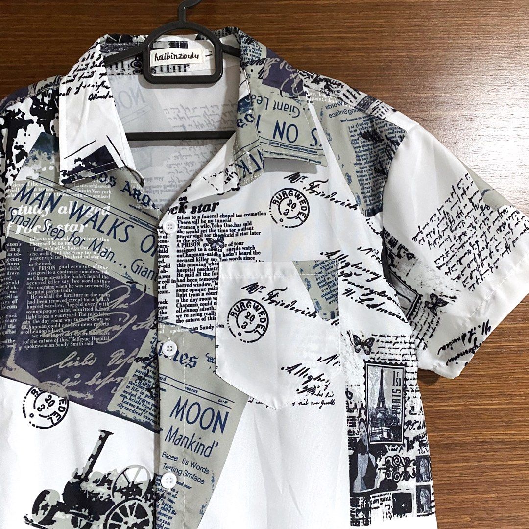 mens printed button down shirts