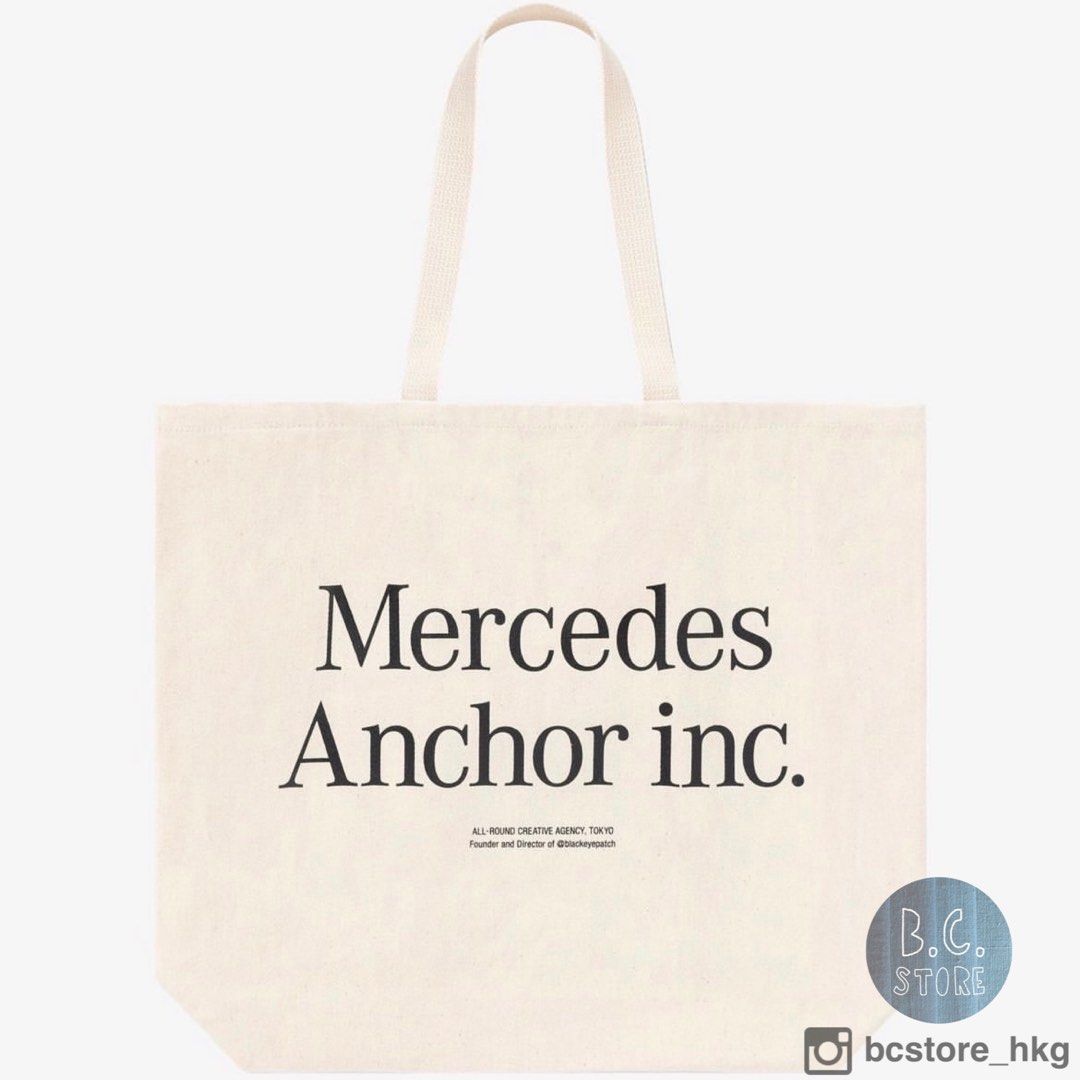 MERCEDES ANCHOR INC LOGO TOTE BAG XL, 名牌, 手袋及銀包- Carousell