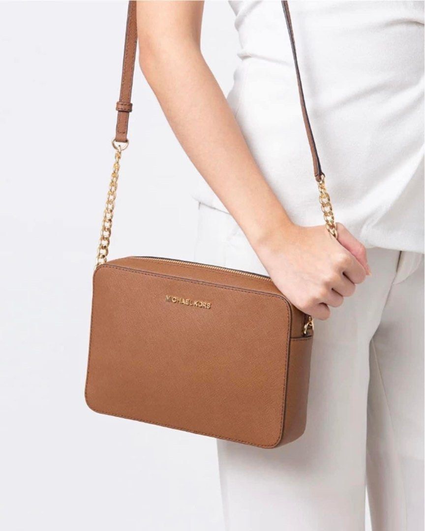 MK Jetset Brown Crossbody Bag Luxury Bags Wallets on Carousell