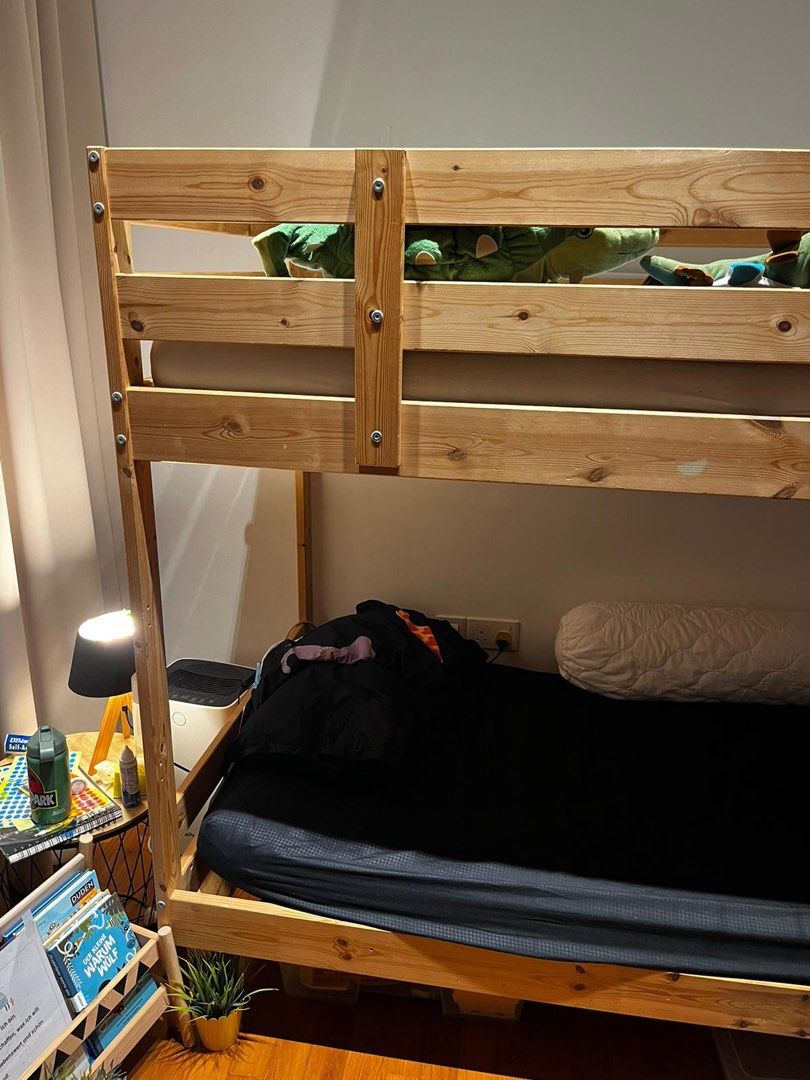 Mydal Bunk bed frame, pine, 90x200 cm ikea, Furniture & Home Living
