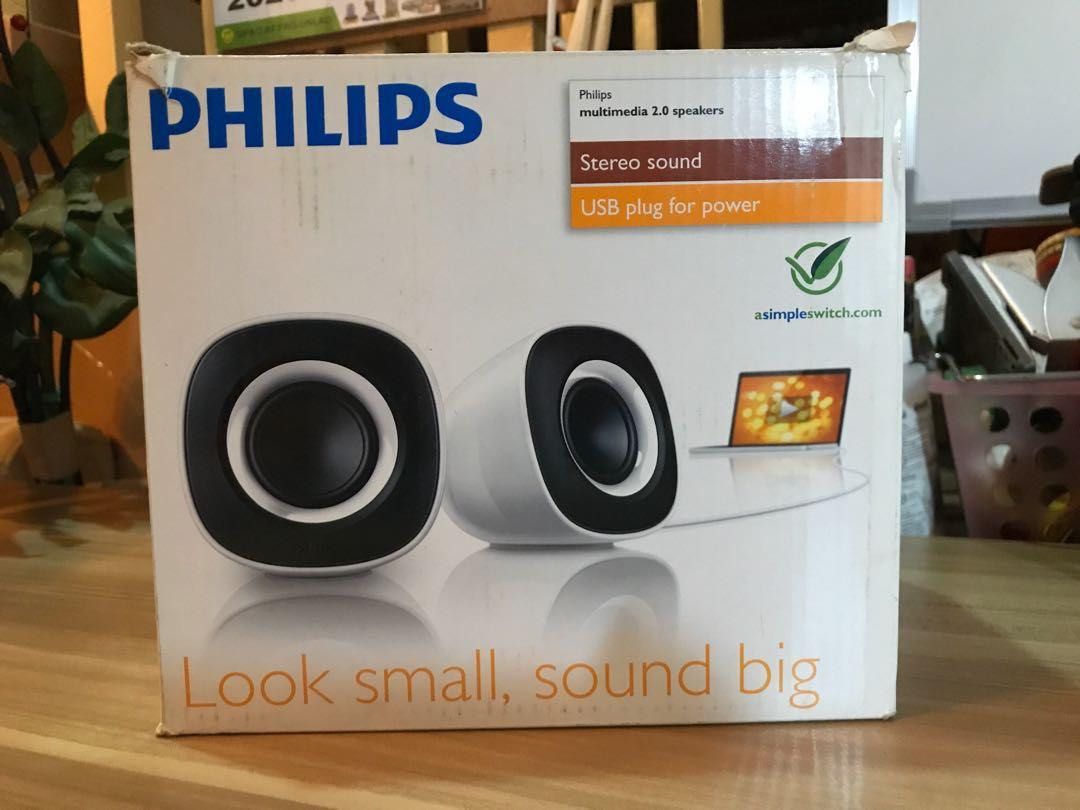 Philips 2.0 speakers 2024 with usb plug