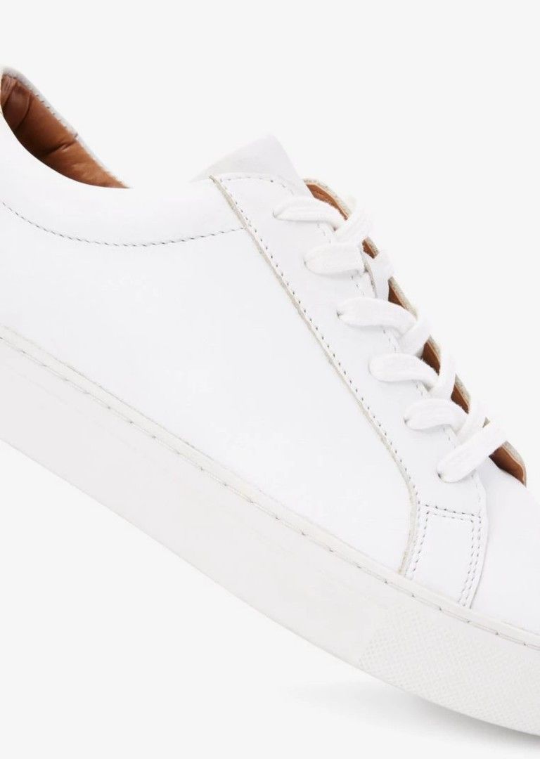 NEXT White Leather Lace Up Trainers EUR 43