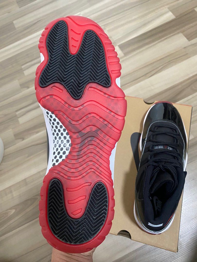 Nike Air Jordan 11 Bred Men s Fashion Footwear Sneakers on